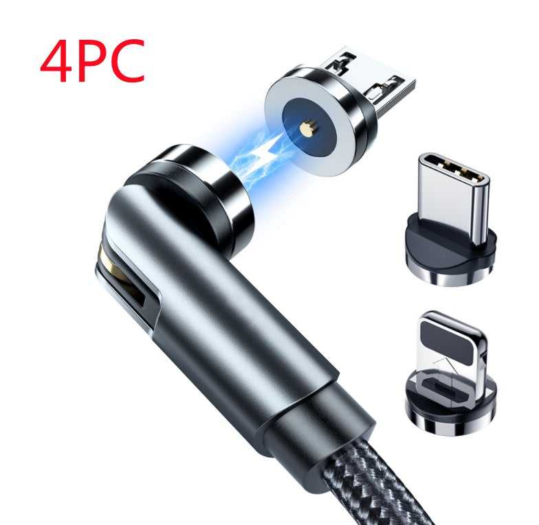 "Essager roterande magnetkabel 360° USB Typ-C laddningskabel – Snabbladdning, magnetisk laddare med 540° rotation, Micro-magnetkabel.