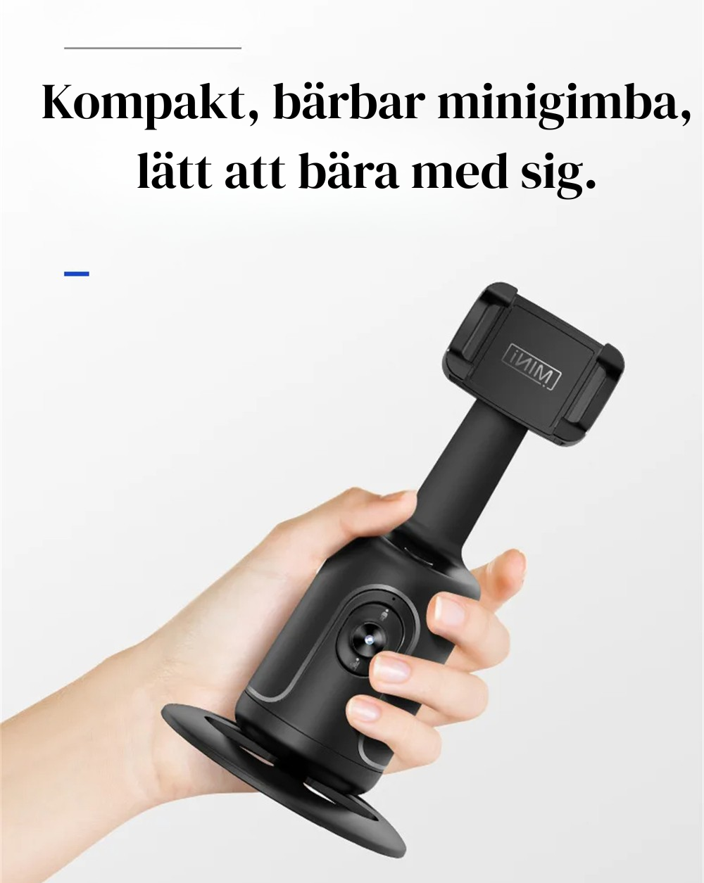 360° AI Smart Gimbal med Ansiktsspårning – Automatisk Mobilhållare för Video, Vlogg & Livesändning