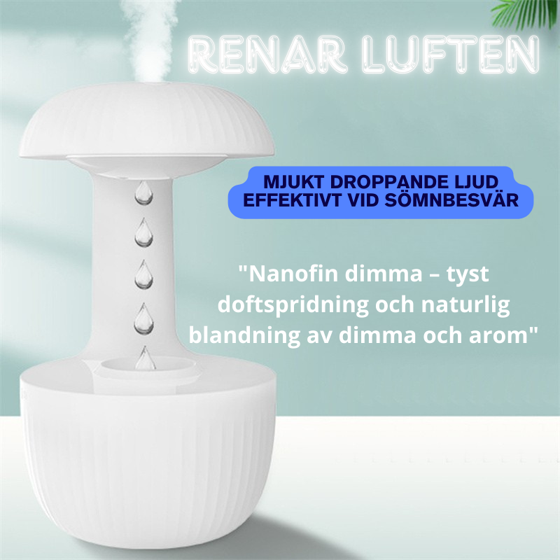 Anti-gravitations Luftfuktare – Tyst, Leviterande Vattendroppar & Kall Dimma