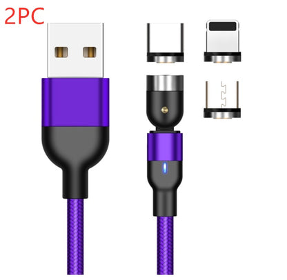 "Essager roterande magnetkabel 360° USB Typ-C laddningskabel – Snabbladdning, magnetisk laddare med 540° rotation, Micro-magnetkabel.