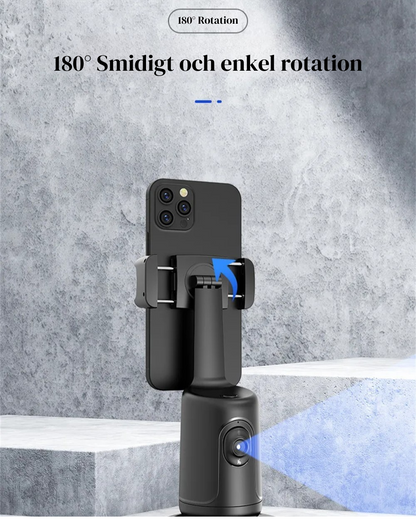 360° AI Smart Gimbal med Ansiktsspårning – Automatisk Mobilhållare för Video, Vlogg & Livesändning