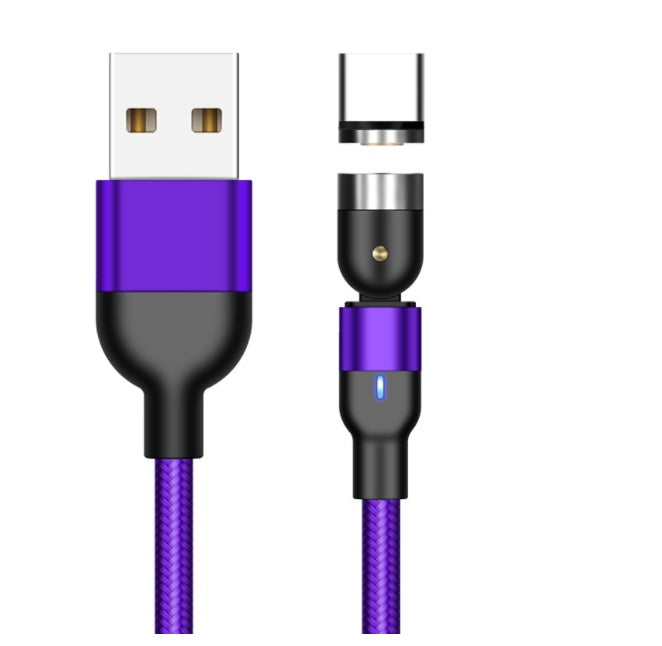 "Essager roterande magnetkabel 360° USB Typ-C laddningskabel – Snabbladdning, magnetisk laddare med 540° rotation, Micro-magnetkabel.