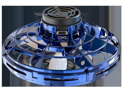 nteraktiv UFO-drönare med LED-ljus – Fingertoppsgyro för barn och vuxna