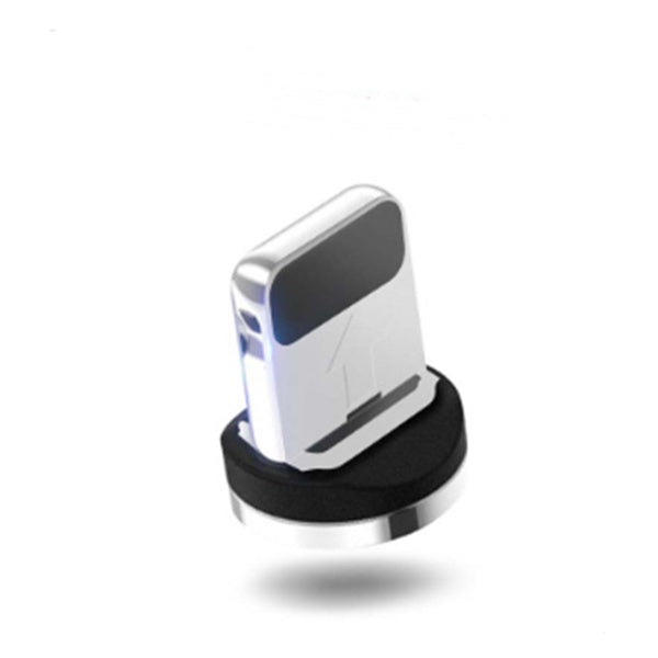 3-i-1 Magnetisk Laddkabel med LED-Ljus – USB till iPhone/Android/Type-C