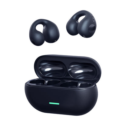 Trådlöst Bluetooth-headset med öronclips – TWS, bekväm passform, ej in-ear, sportmodell med benledning och Bluetooth 5.3