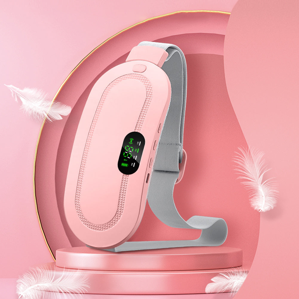 Smart värmebälte för mensvärk – elektrisk värmedyna med vibration för lindring av magont och ryggsmärta