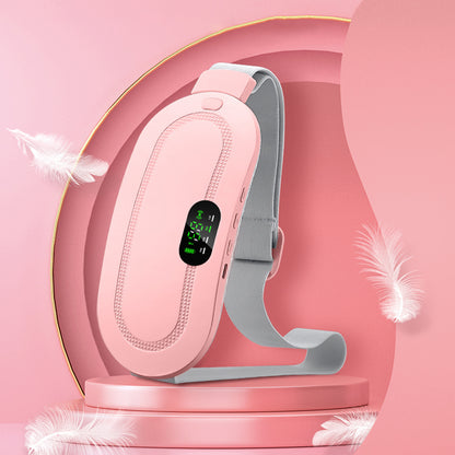 Smart värmebälte för mensvärk – elektrisk värmedyna med vibration för lindring av magont och ryggsmärta