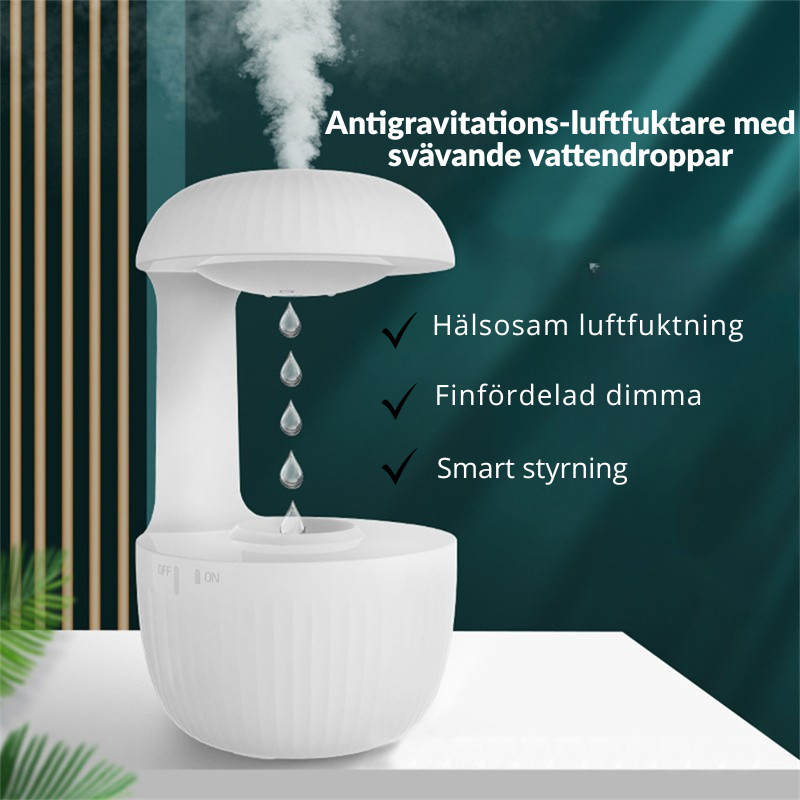 Anti-gravitations Luftfuktare – Tyst, Leviterande Vattendroppar & Kall Dimma