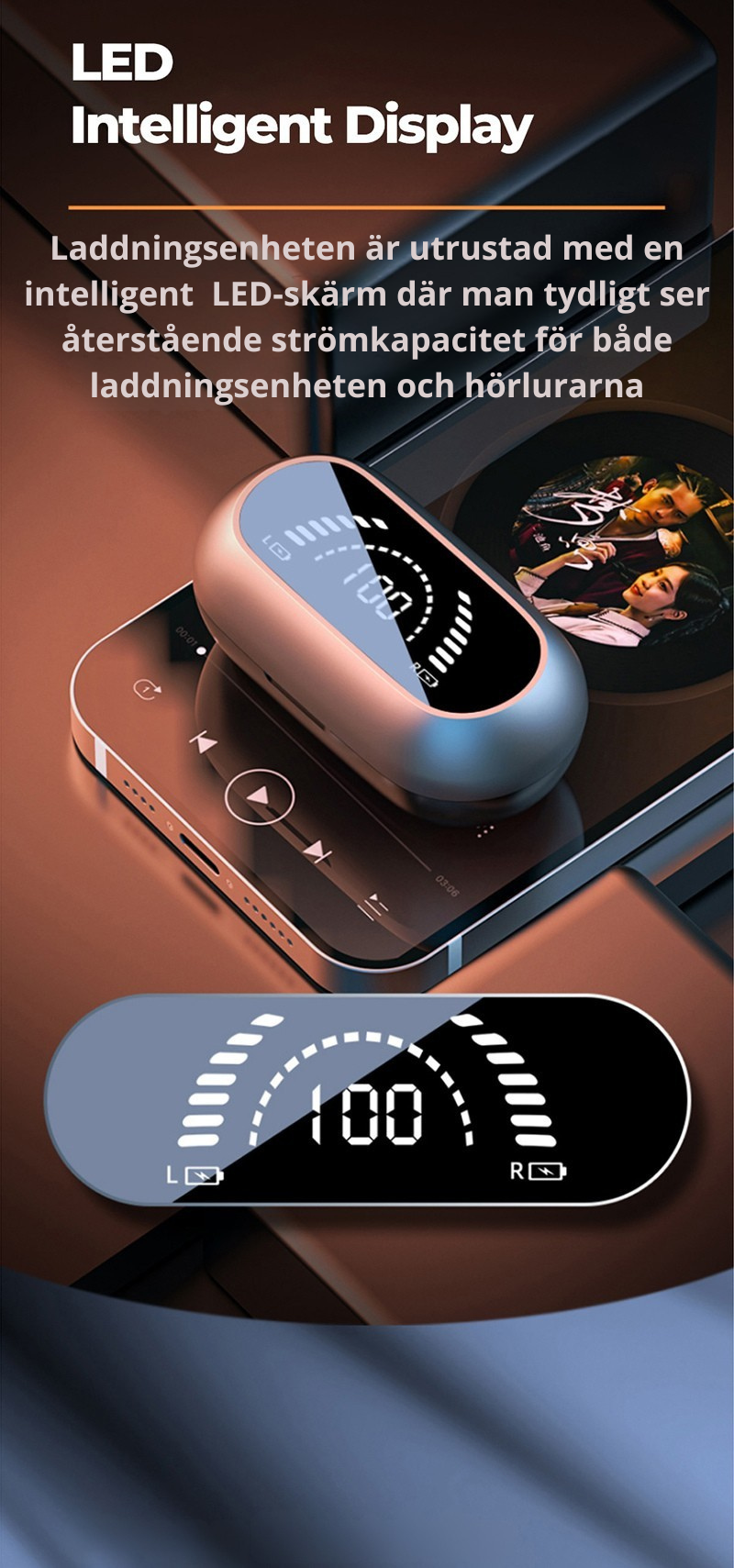 Öronklämma Benledningshörlurar Bluetooth-kompatibla 5.2 HiFi Trådlösa Hörlurar Touch Handsfree Sport Brusreducerande Headset med Mikrofon