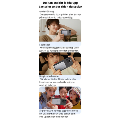 Magnetisk Trådlös Powerbank med MagSafe – Snabbladdning för iPhone och Android
