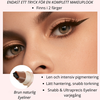 Formad eyeliner-stämpel – vattenfast och hållbar utan trassel.