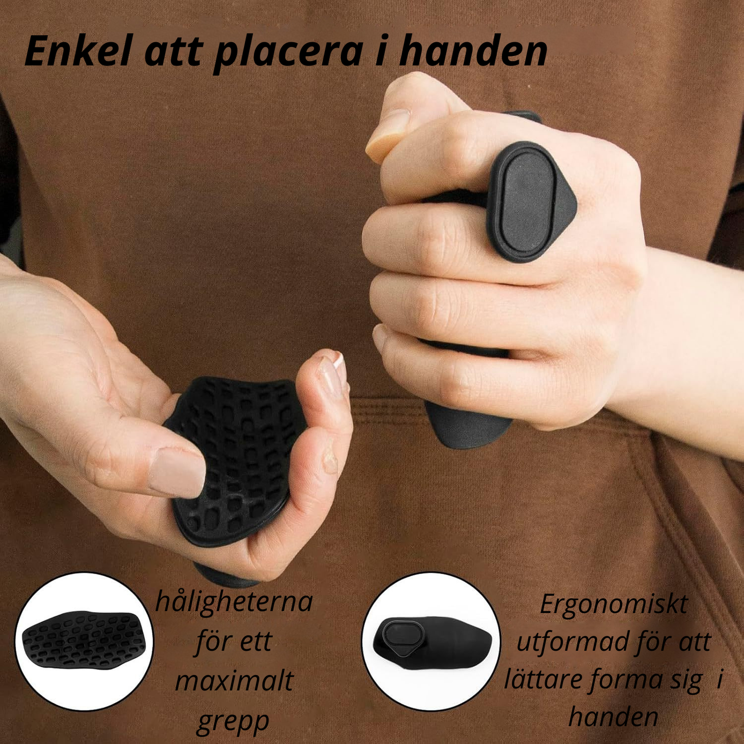 Anti-glid grepptränare – bärbar fingertränare utan svett, andningsbar och bekväm greppförstärkare för styrketräning och hantellyft.