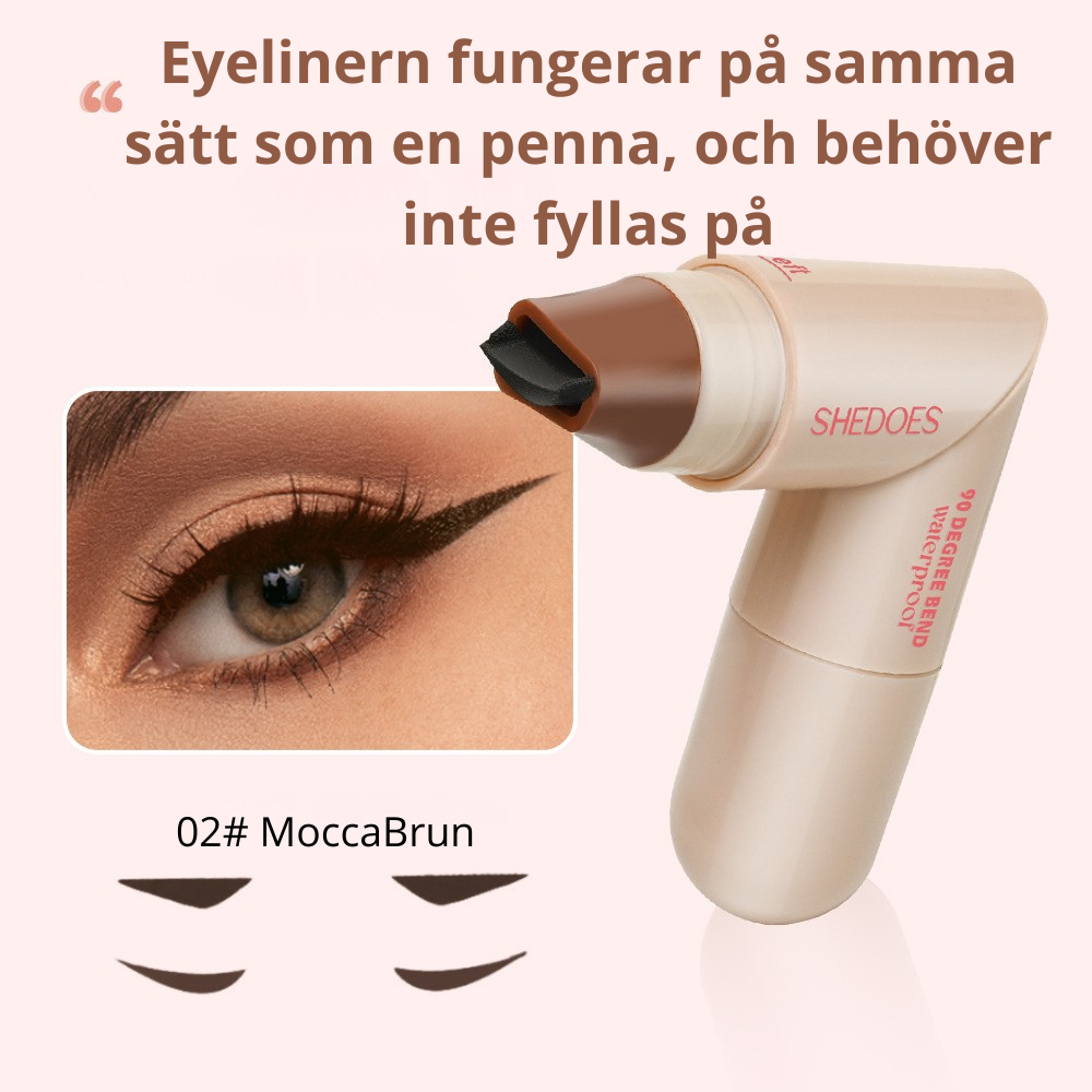 Formad eyeliner-stämpel – vattenfast och hållbar utan trassel.
