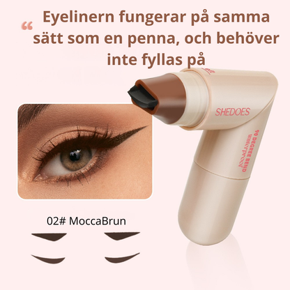 Formad eyeliner-stämpel – vattenfast och hållbar utan trassel.