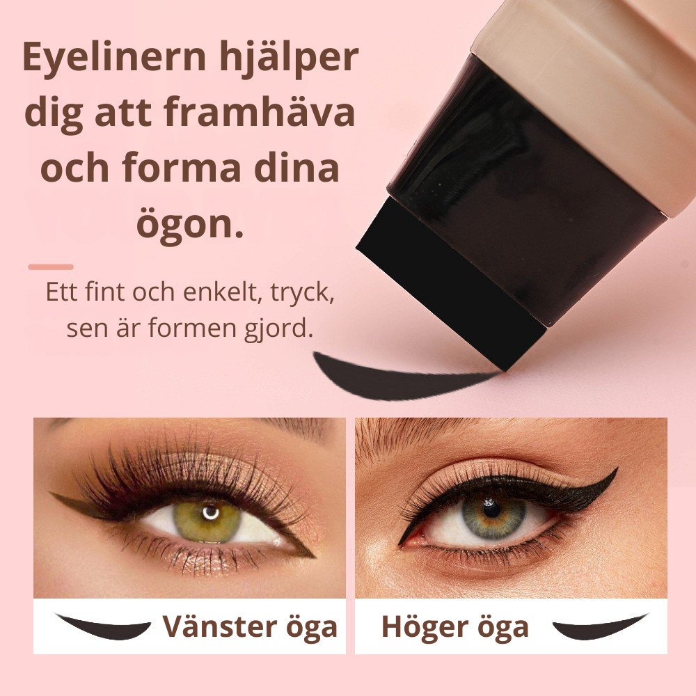 Formad eyeliner-stämpel – vattenfast och hållbar utan trassel.