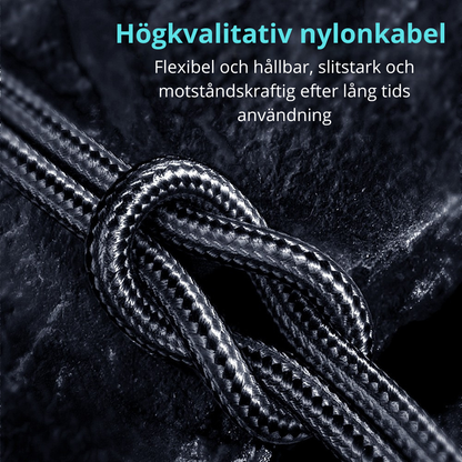 "Essager roterande magnetkabel 360° USB Typ-C laddningskabel – Snabbladdning, magnetisk laddare med 540° rotation, Micro-magnetkabel.