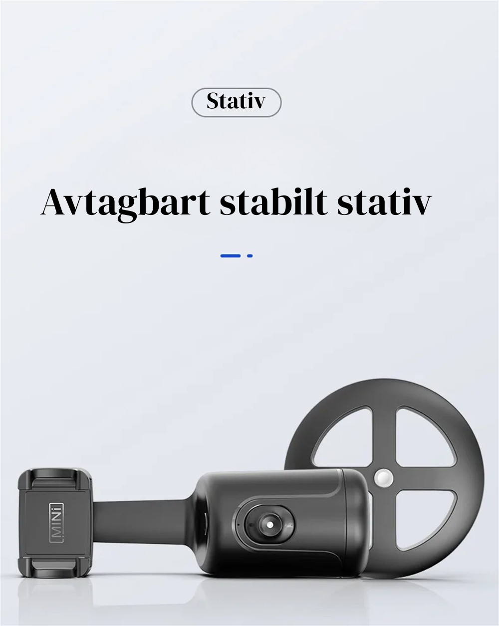 360° AI Smart Gimbal med Ansiktsspårning – Automatisk Mobilhållare för Video, Vlogg & Livesändning