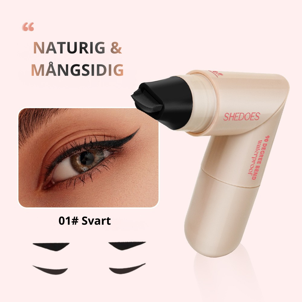 Formad eyeliner-stämpel – vattenfast och hållbar utan trassel.