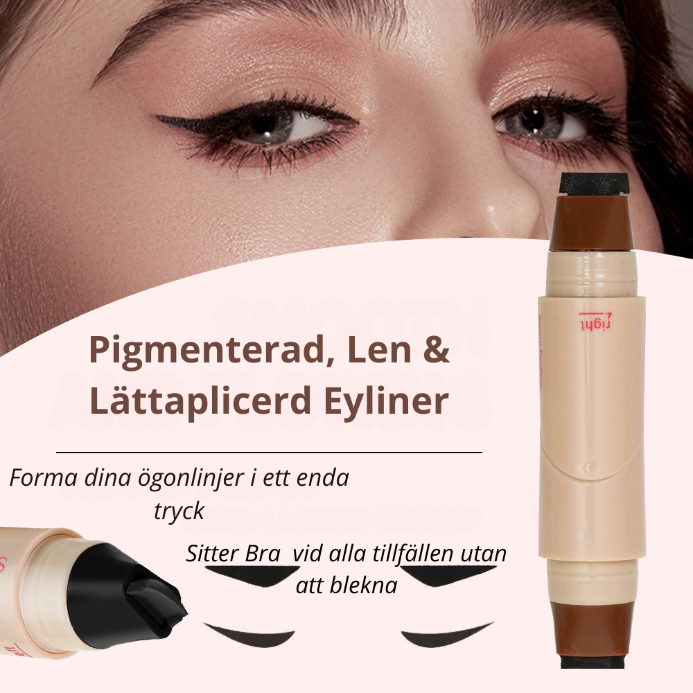 Formad eyeliner-stämpel – vattenfast och hållbar utan trassel.