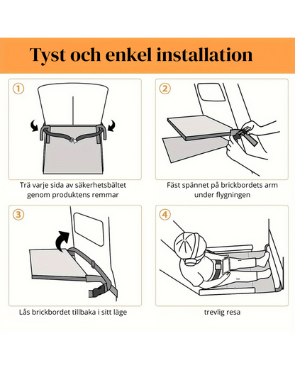 Portabel Fotstöd- och Sittförlängare för Barn på Flygplan