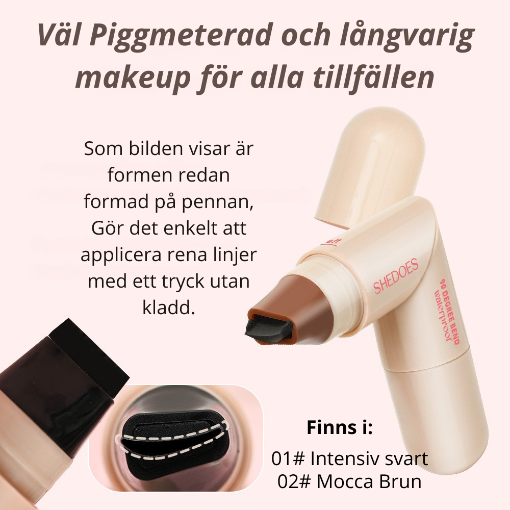 Formad eyeliner-stämpel – vattenfast och hållbar utan trassel.