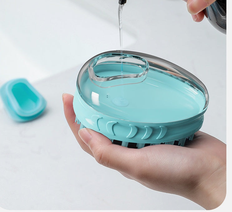 Ny designad hundbadborste med schampo och massage ändamål